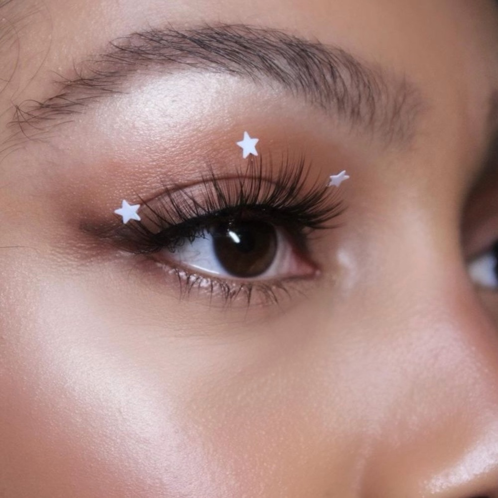 💜 Splashes Lashes Silver Star Faux Eye Lashes NWT